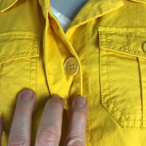 Awesome Talbots Bright Yellow Drawstring Cotton Jacket - Picture 6 of 12